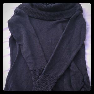 Calvin Klein Jeans Gray Cowl Neck Ruched Sweater M